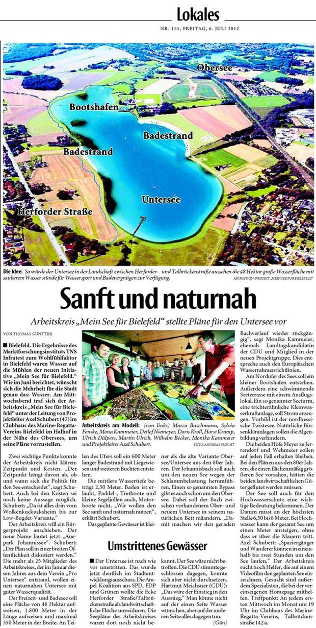 Artikel aus der "Neuen Westfälischen" vom 6.7.2012